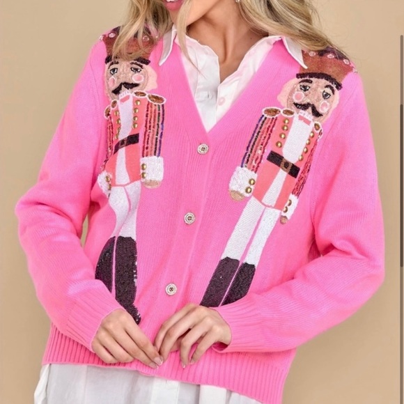 QUEEN OF SPARKLES Sweaters Nwt Queen Of Sparkles Pink Nutcracker